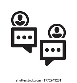 icono de conversación de comunicación de mensajes - icono de voz de conversación