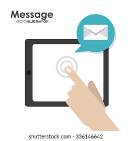 Message concept with envelope icon design, vector illustration 10 eps graphic.
