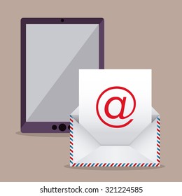 Message concept with Letter design, vector illustration eps 10