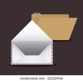 Message concept with Letter design, vector illustration eps 10