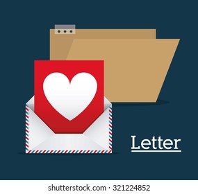 Message concept with Letter design, vector illustration eps 10