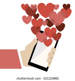 Message concept with Letter design, vector illustration eps 10