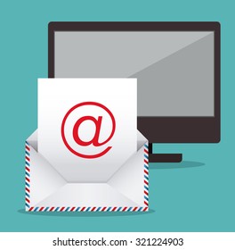 Message concept with Letter design, vector illustration eps 10