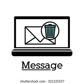 Message concept with Letter design, vector illustration eps 10