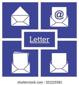Message concept with Letter design, vector illustration eps 10