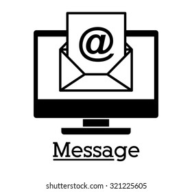 Message concept with Letter design, vector illustration eps 10