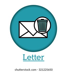Message concept with Letter design, vector illustration eps 10