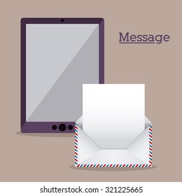 Message concept with Letter design, vector illustration eps 10