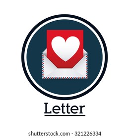 Message concept with Letter design, vector illustration eps 10