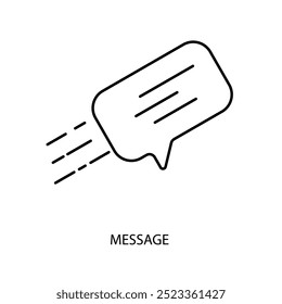 icono de línea de concepto de mensaje. Ilustración de elemento simple. diseño de símbolo de contorno de concepto de mensaje.