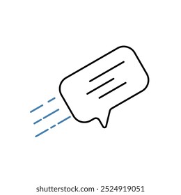 icono de línea de concepto de mensaje. Ilustración de elemento simple. diseño de símbolo de contorno de concepto de mensaje.