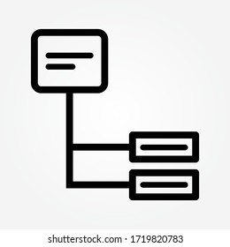 ilustración vectorial de icono de conexión de mensaje