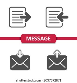 Message - Contact - Contact Us Icons. Professional, pixel perfect icons. EPS 10 format.