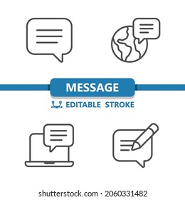 Message - Contact - Contact Us Icons. Professional, pixel perfect icons. EPS 10 format.