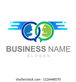 message conversation logos with fast delivery, chat icon