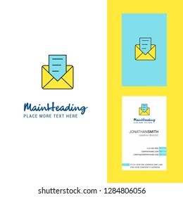 Message Creative Logo and business card. vertical Design Vector