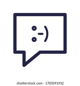 Message dark colored vector line icon