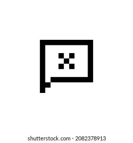 diseño de icono perfecto para borrar píxeles. Diseño de estilo plano aislado en un fondo blanco. Ilustración del vector