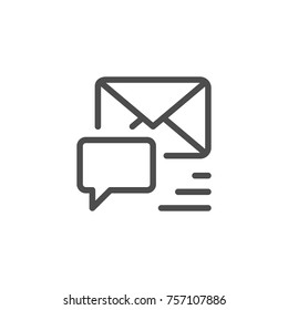 Message delivery line icon