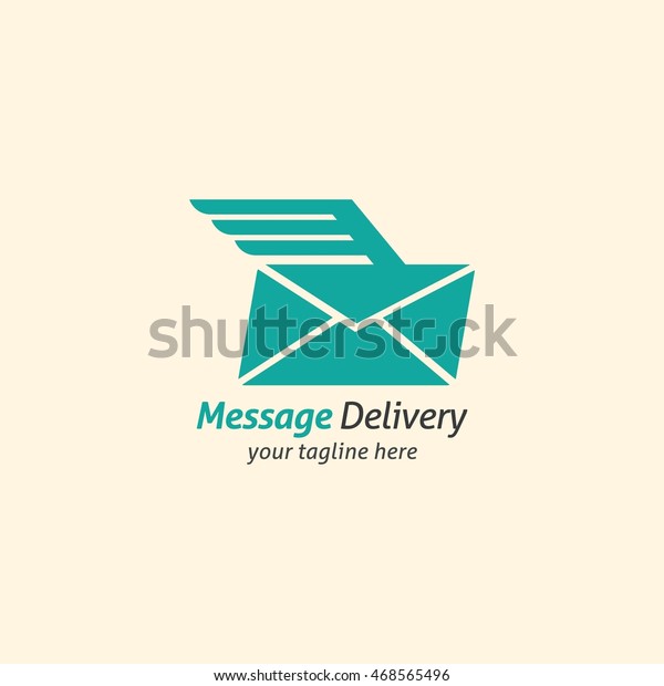 Message Delivery Logo Design Template.\
Vector Illustration