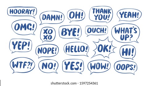 Message, dialog character set. Communication vector illustration