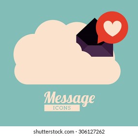 Message digital design, vector illustration eps 10