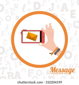 Message  digital design, vector illustration eps 10