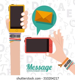 Message  digital design, vector illustration eps 10