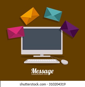 Message  digital design, vector illustration eps 10