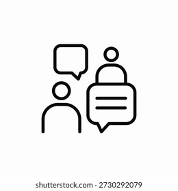 Vector de signo de icono de discusión de mensaje