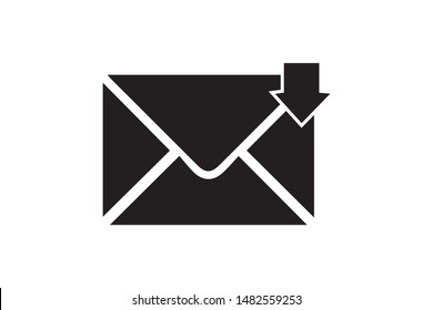 Message download icon vector, sms download icon