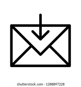 message download line icon