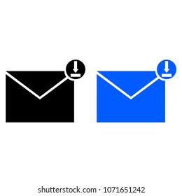message download mail. vector illustration glyph style