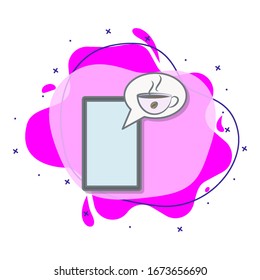 Mensaje para beber un icono del codo líquido color café. Simple vector de color de iconos de café para ui y ux, sitio web o aplicación móvil