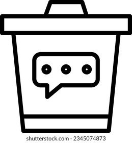 Message Email Delete Outline Icon