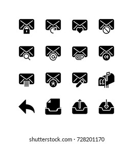 Message and email icon set