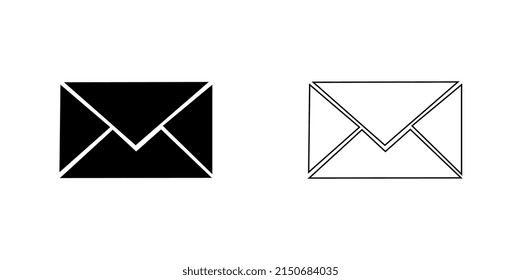 Message email icon symbol vector illustration. Envelope sign.	