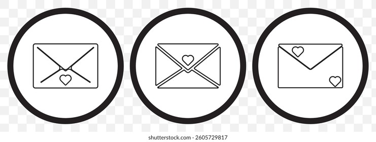 Message email icon symbol vector illustration. Email Envelope Icon with Notification Badge for Digital Communication , email icon set on transparent background EPS 10.