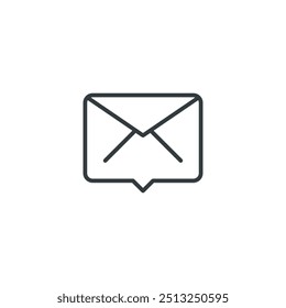 Message Email icon, vector illustration