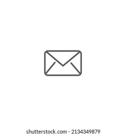 mensaje, icono de correo electrónico minimalista fondo blanco aislado