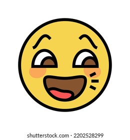 message emoji color icon vector. message emoji sign. isolated symbol illustration