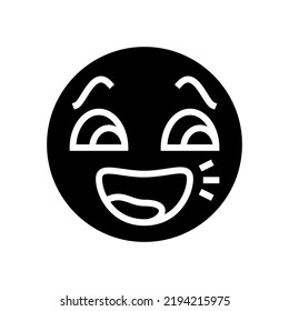 message emoji glyph icon vector. message emoji sign. isolated symbol illustration