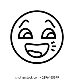 message emoji line icon vector. message emoji sign. isolated contour symbol black illustration