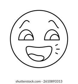 message emoji line icon vector. message emoji sign. isolated contour symbol black illustration