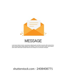 Message And Envelope Banner Vector Design.