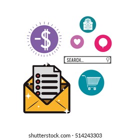 message envelope and communications related icons image 