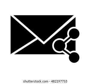 message envelope and connectivity  icon