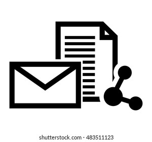 message envelope and connectivity  icon 