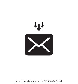 message envelope download mail icon vector 