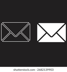 Message envelope, email icon vector